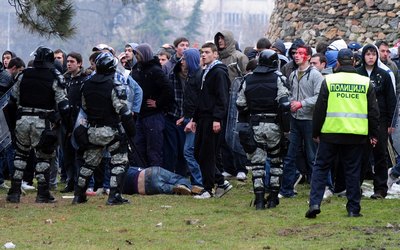 Incidente gjatë protestës kundër kishës në Kala të Shkupit