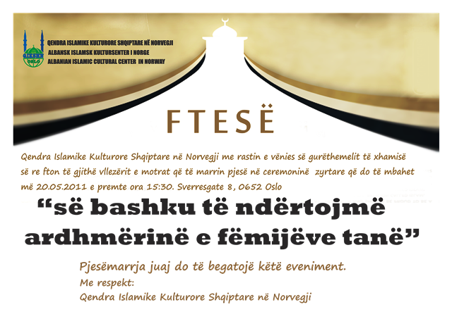 Sot (20.maj 2011) bëhet vënja e gurthemelit të qendrës së re shqiptare në Oslo!